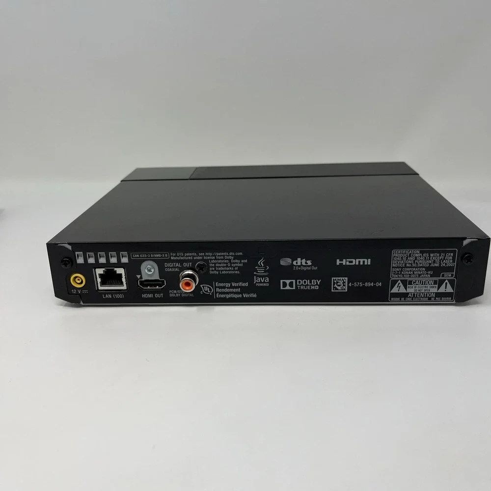 Sony BDP-S3700 Blu-Ray Disc Player Wi-Fi Streaming Tested + Remote & Power Cord